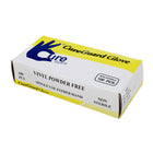 Cure Guard Vinyl Powder-Free Disposable Gloves - Clear - Large - 100 Pack-Large