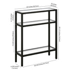 Hudson&Canal Sivil 22"W Console Table - Blackened Bronze-9