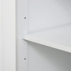 HOMCOM 39.4" L Kitchen Sideboard Storage Cabinet - White-Color: White