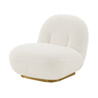 Manhattan Comfort Edina 28.74" Modern Boucle Upholstered Accent Chair - White-Modern Dream Accent Cloud Chair. Perfect for Living Room and Bedroom Room Use