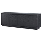 Hudson&Canal Presque TV Stand for TV's up to 75" - Black Grain-The top has a weight capacity of 75lbs, lower shelves can hold 25lbs each