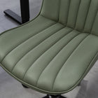 HOMCOM Armless 360-Degree Swivel Computer Desk Chair - Dark Green-Materials: Microfiber Cloth (100% Polyester), Foam, Composite Board