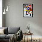 Connor Mcdavid Oilers 2023 Heritage Classic - Framed Canvas - 22" x 31"-Ready to hang - arrives fully assembled