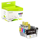 fuzion Brother LC401XL Compatible Inkjet Cartridge Set - High Yield - Black/Cyan/Magenta/Yellow-Black, Cyan, Magenta, Yellow (LC401XLBK, LC401XLC, LC401XLM, LC401XLY)