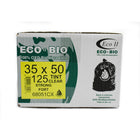 Eco II Oxo-Biodegradable Garbage Bags - 35" x 50" -  Strong - Clear Tint - 125 Pack-35" x 50"