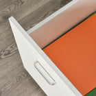 Vinsetto Locking 2-Drawer Rolling Filing Cabinet with Wheels - White-Melamine coated particleboard for easy cleaning and reliable daily use
