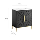 Modway Awaken 30" Bathroom Vanity - White/Black-Solid Wood and MDF Construction