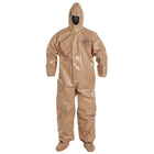 Dupont Personal Protection Coverall Tychem CPF3 Elastic Wrist, 3X-Large (C3128T-3XL)-Colour: Tan/Tan/Brown