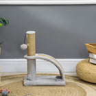 PawHut 17" Small Cat Tree with Jute Scratching Post - Grey-The classic colour scheme goes well easily with existing decor 