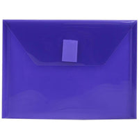 JAM Paper Plastic Envelopes with VELCRO Brand Closure, Index Booklet, 5.5 x 7.5, Purple Poly, 24 Pack (920V0pug)-Size: 5.5" x 7.5"