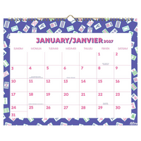 HilroyMahjong 12 Month Wall Calendar-15 Month Calendar - Oct 26 - Dec 27