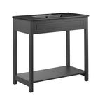 Modway Altura 36" Bathroom Vanity - Grey/Black-Modern Bathroom Vanity Cabinet