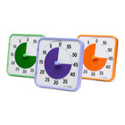 Time Timer Original 8" Timer - Learning Center Classroom Set - Secondary Colors - Set of 3-Magnetic and Stand-Alone - Strong magnets allow each Time Timer Original 8" to be displayed on a markerboard, refrigerator, file cabinet, or any metallic material, but it can also stand alone or hang on the wall.