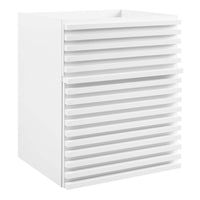 Modway Render 18" Wall-Mount Bathroom Vanity Cabinet - White-Mid-Century Modern Vanity