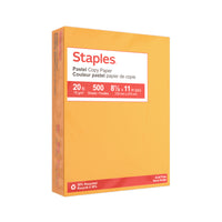 Staples 30% Recycled Pastel Coloured Copy Paper - Letter - 8-1/2" x 11" - Goldenrod - 500 Sheets-Attention-grabbing colours get materials noticed