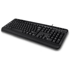 Adesso Multimedia USB Keyboard with Built-In Hub - Black-Compact design saves desk space