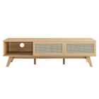Modway Soma 60" TV Stand - Oak-Sliding Doors