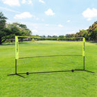 Soozier Portable Badminton Net - Yellow-Strong metal frame resists rust
