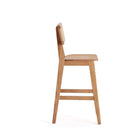 Manhattan Comfort Versailles 15.75" Industry Chic Counter Stool - Nature-Seat Height Measures: 25.98 in. With Weight Capacity of 275 Lbs