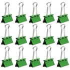 JAM Paper Colourful Binder Clips - Medium - 1 1/4" - Green - 15 Pack-Perfect for staying stylishly organized around the house, at school, or in the office!