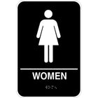 Cosco ADA Restroom Wall Signs - 6" x 9" - Black and White-The high-contrast black and white design ensures easy readability in a variety of indoor environments