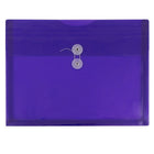 JAM Paper Plastic Envelopes with Button and String Tie Closure, Letter Booklet, 9.75 x 13, Purple Poly, 12 Pack (218B1pu)-Material: plastic
