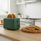 Willow 2 Slice Toaster - Green-Slide-out crumb tray for easy cleanup
