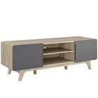 Modway Tread 59" TV Stand - Natural Grey-Mid-Century Modern 59" TV Stand