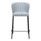 Zuo Linz Counter Stool - Grey - Set of 2-Stackable for space saving storage