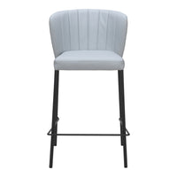 Zuo Linz Counter Stool - Grey - Set of 2-Stackable for space saving storage