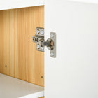 Kleankin Wall Mount Bathroom Mirror Cabinet with Three Doors - White-Assembly required