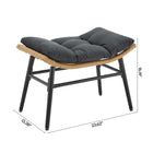 Manhattan Comfort Benson Modern Patio Rocking Chair 6-Piece Set - Grey-Coffee Table Includes Removeable Tempered Glass