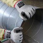 SHOWA S-TEX Smooth Polyurethane A5 Cut Resistant Poly Glove - Knit HPPE/Stainless Steel Liner - Grey - Medium -Size 7 - Medium