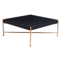Zuo Nazaire Coffee Table - Black-Painted Fir Wood square shape tabletop