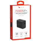 Helix 20W USB-A & USB-C Wall Charger - Black-USB-C & USB-A Ports