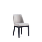 Manhattan Comfort Gansevoort 19" Modern Faux Leather Upholstered Dining Chair - Light Grey - Set of 4-10