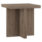 Hudson&Canal Elna 22"W Square Side Table - Antiqued Grey Oak-A contemporary Scandinavian design for your living room, den, and more