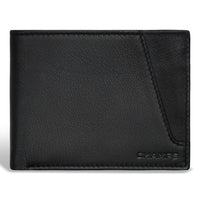 Champs Iconic Leather Bi-Fold Wallet - Black/Black-Leather Bi Fold wallet in gift box