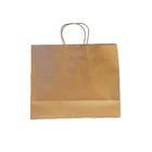 Wamaco Twisted Handle 100% Recycled Shopper Bags - 16" x 6" x 13" - Kraft - 100 Pack (14-5703K)-100% Recycled kraft, packaging for any retail products, adhered company logo stickers or ink stamp for advertising