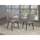 Brassex Oakley Accent Chair - Set of 2 - Antique Brown-180-degree swivel