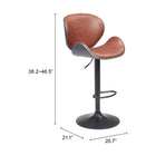 Zuo Meyane Barstool - Brown-6