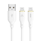 Amaze 4' USB-A to Lightning Cable - White-60W Fast Charging: Delivers reliable power for phones, tablets, and laptops