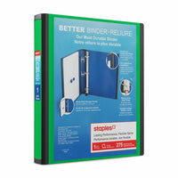 Staples Better Binder - 1" - Green-Longer lasting, easier to use