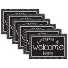 Ashley Productions Smart Poly Computer Mouse Pad - Everyone is Welcome Here - BW Dots - 6 Pack-Start your day on the right note with these stylish and functional accessories that feature inspiring quotes and positive sayings.
