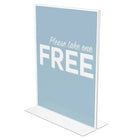 Deflecto Classic Image Stand-Up Sign Holder - Portrait - 2 Pack-Double-sided sign holder allows front & back display