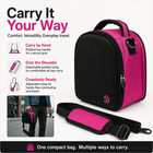 Vangoddy Padded Camera Shoulder Bag - Magenta-Compact 7.5" L x 6.5" W x 4.8" H design provides protection without unnecessary bulk