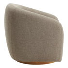 Modway Holland Swivel Chenille Fabric Armchair - Taupe-Wood Frame Swivel Base