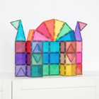 Connetix Glitter Castle Pack - 48 Pieces-Step into a world of creativity and imagination with these magnetic tiles featuring ultra-fine iridescent glitter that creates a multi-coloured sparkle effect, adding a touch of magic to your play and enhancing every build