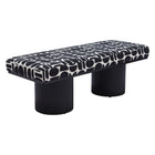 Zuo Botoia Bench - Black/White-3 year limited warranty