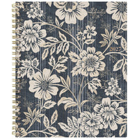 Cambridge 2027 Large Weekly/ Monthly Planner - 11-1/4" x 9" - Denim Blooms - Bilingual-12 months: January - December 2027